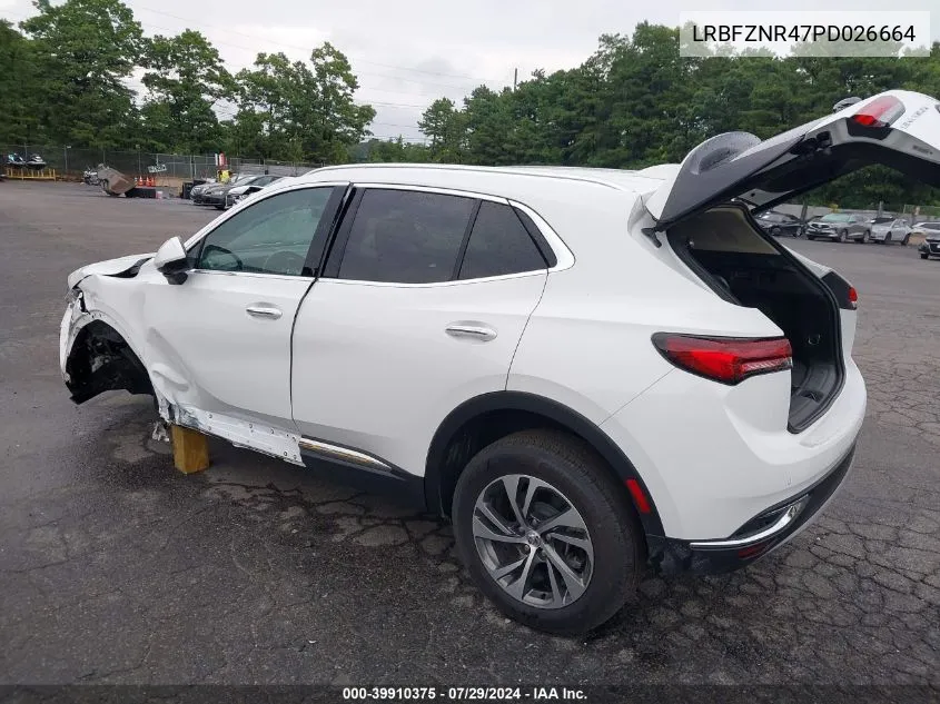 2023 Buick Envision Essence Fwd VIN: LRBFZNR47PD026664 Lot: 39910375