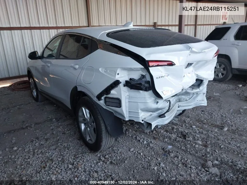 2024 Buick Envista Preferred Fwd VIN: KL47LAE24RB115251 Lot: 40949150