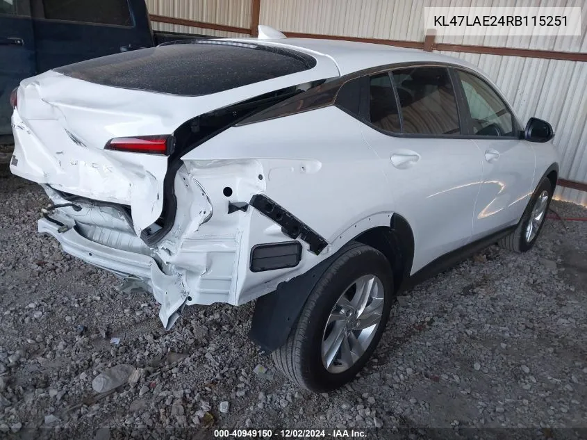 2024 Buick Envista Preferred Fwd VIN: KL47LAE24RB115251 Lot: 40949150