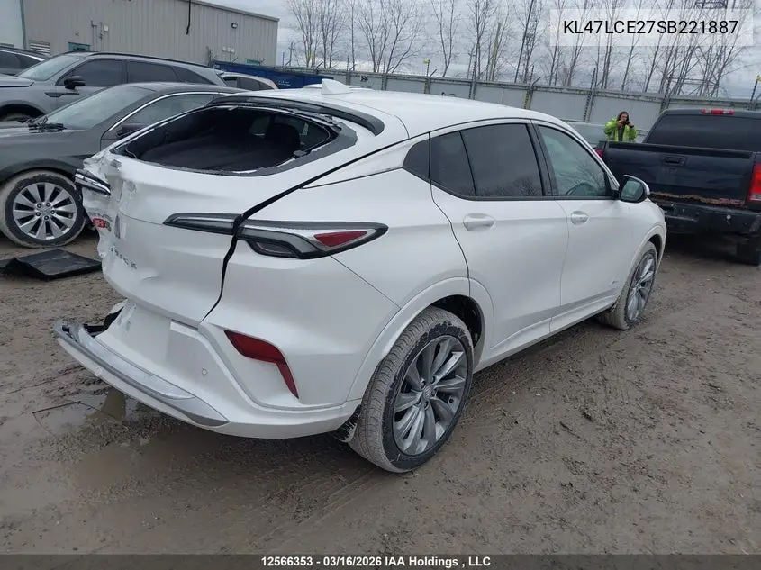 2025 Buick Envista Avenir Fwd VIN: KL47LCE27SB221887 Lot: 12566353