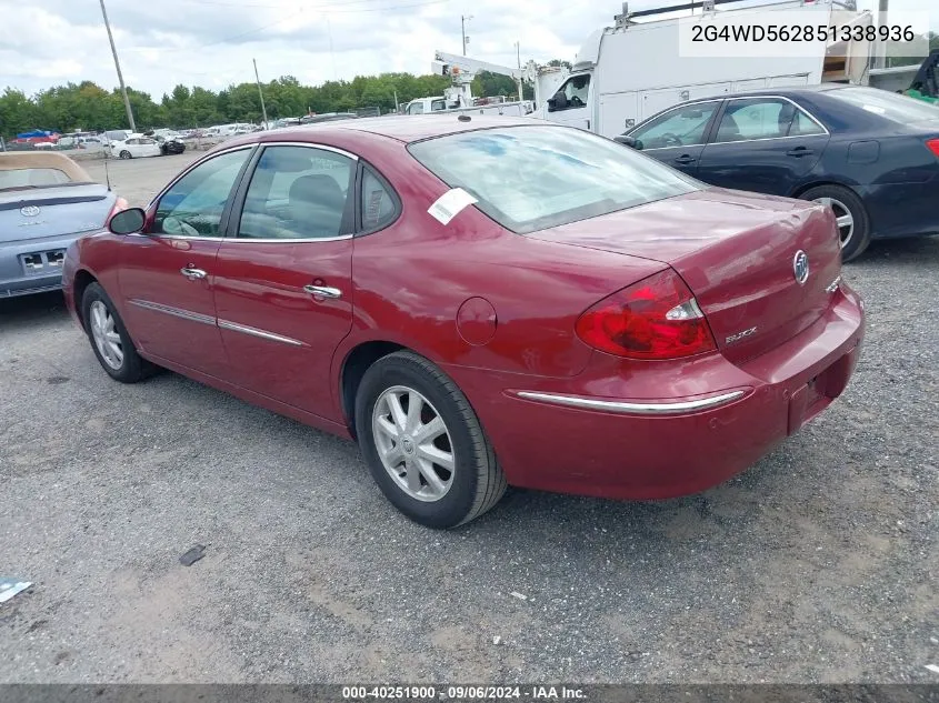 2005 Buick Lacrosse Cxl VIN: 2G4WD562851338936 Lot: 40251900