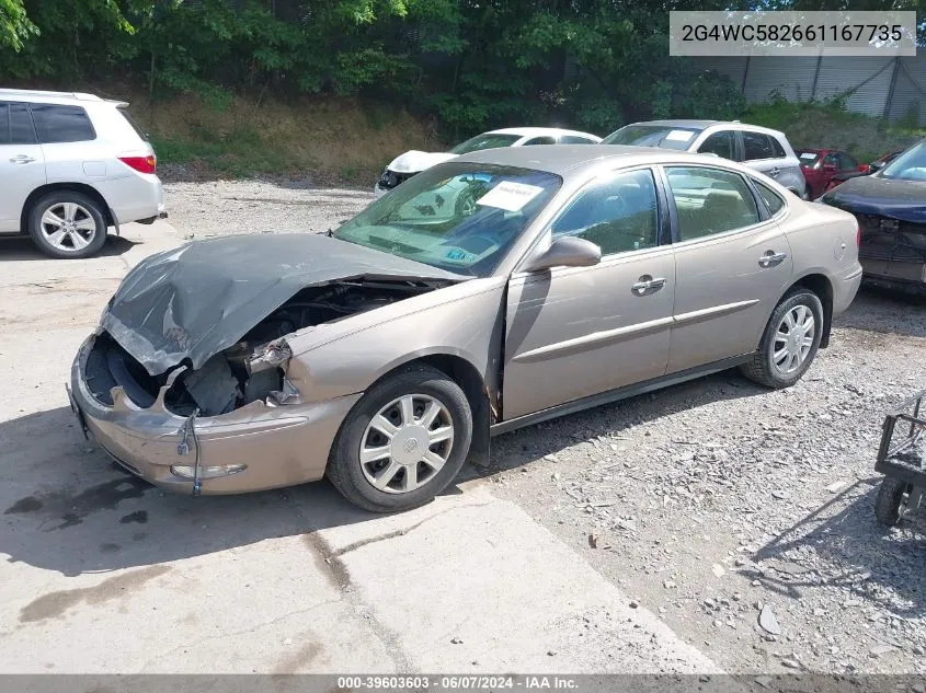 2006 Buick Lacrosse Cx VIN: 2G4WC582661167735 Lot: 39603603