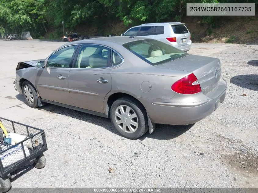 2006 Buick Lacrosse Cx VIN: 2G4WC582661167735 Lot: 39603603