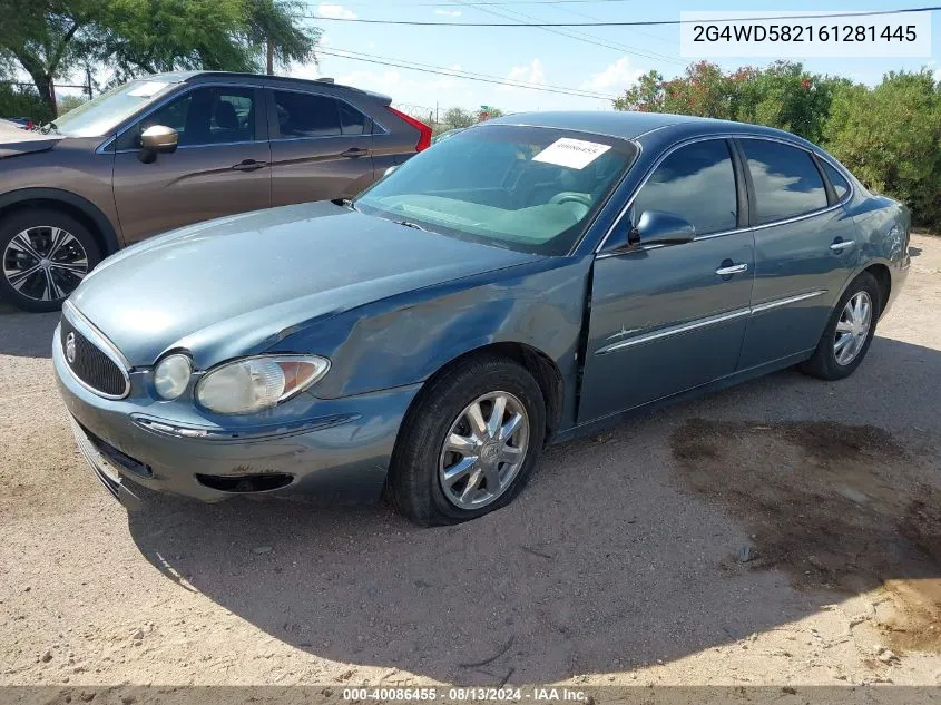 2006 Buick Lacrosse Cxl VIN: 2G4WD582161281445 Lot: 40086455