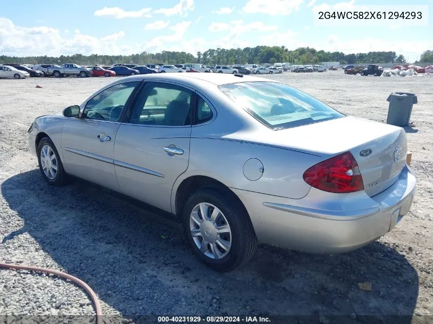 2006 Buick Lacrosse Cx VIN: 2G4WC582X61294293 Lot: 40231929