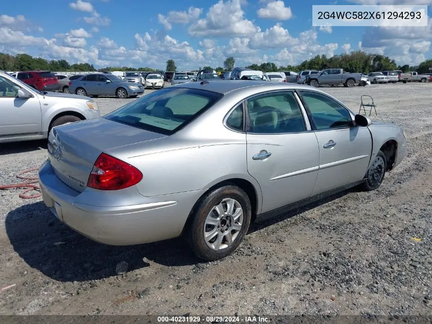 2006 Buick Lacrosse Cx VIN: 2G4WC582X61294293 Lot: 40231929