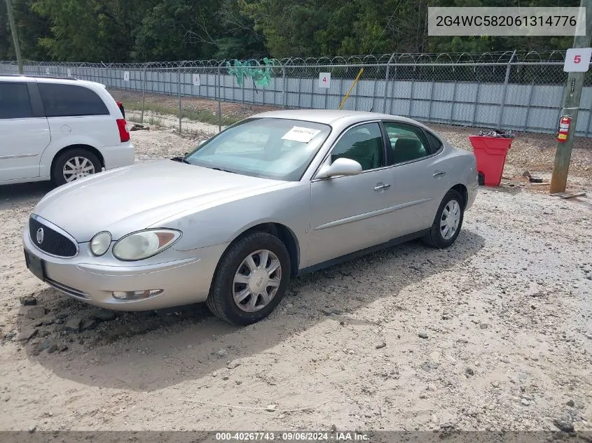 2006 Buick Lacrosse Cx VIN: 2G4WC582061314776 Lot: 40267743