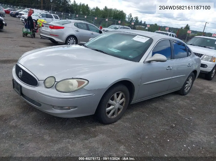 2006 Buick Lacrosse Cxl VIN: 2G4WD582161187100 Lot: 40275172