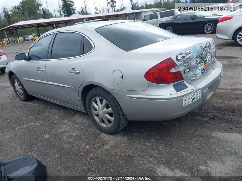 2G4WD582161187100 2006 Buick Lacrosse Cxl