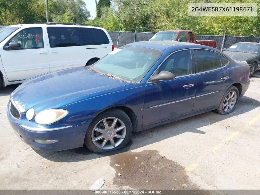 2006 Buick Lacrosse Cxs VIN: 2G4WE587X61198671 Lot: 40316533