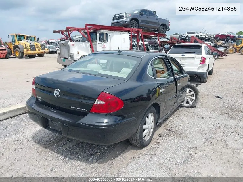 2006 Buick Lacrosse Cx VIN: 2G4WC582461214356 Lot: 40356680