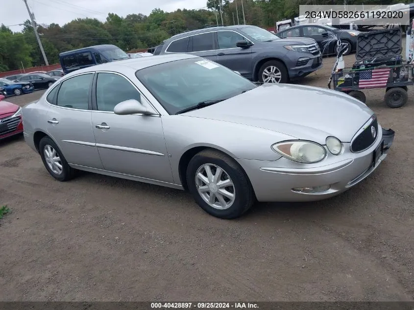 2006 Buick Lacrosse Cxl VIN: 2G4WD582661192020 Lot: 40428897