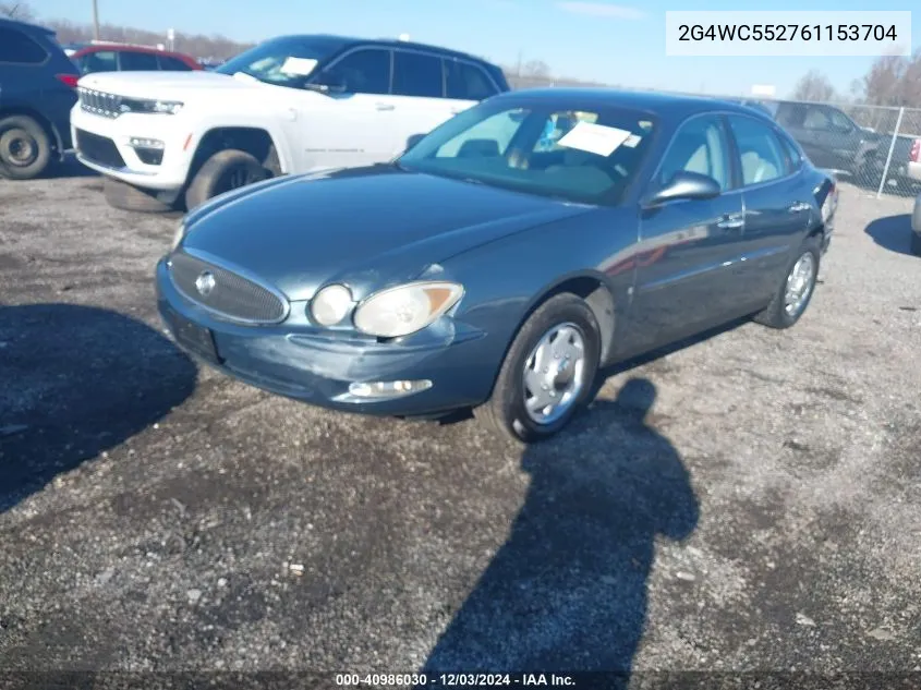 2006 Buick Lacrosse Cx VIN: 2G4WC552761153704 Lot: 40986030