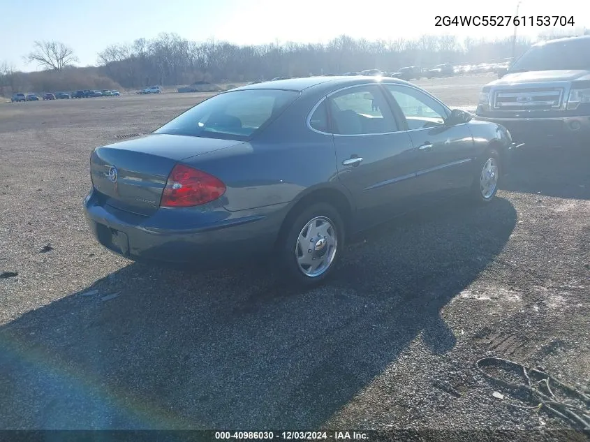 2006 Buick Lacrosse Cx VIN: 2G4WC552761153704 Lot: 40986030