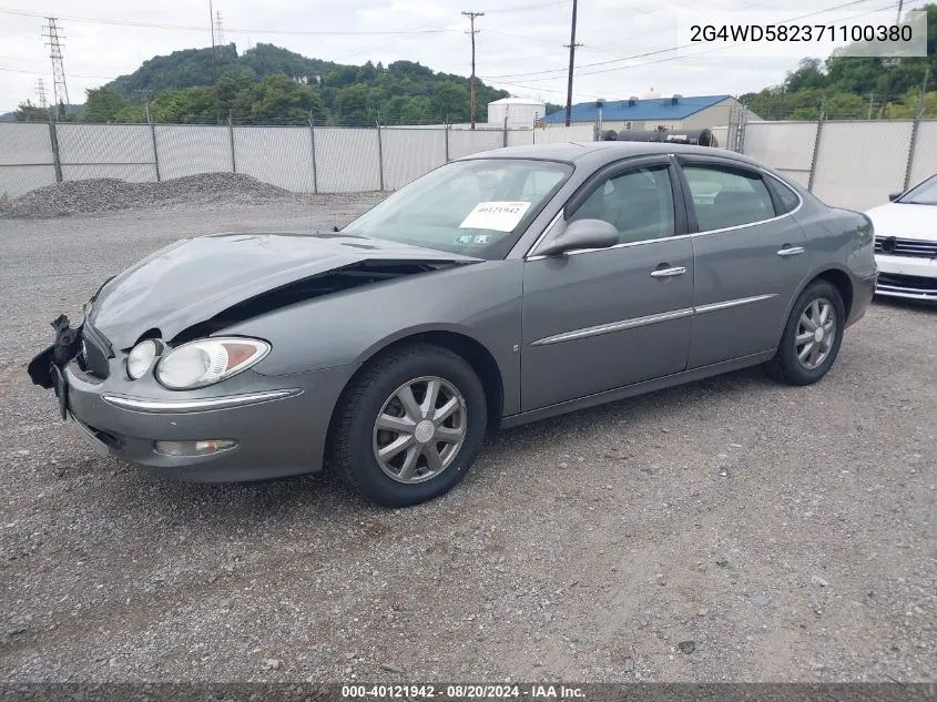 2007 Buick Lacrosse Cxl VIN: 2G4WD582371100380 Lot: 40121942