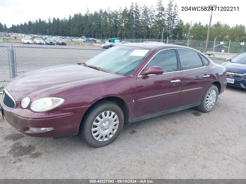 2007 Buick Lacrosse Cx VIN: 2G4WC582471202211 Lot: 40327393