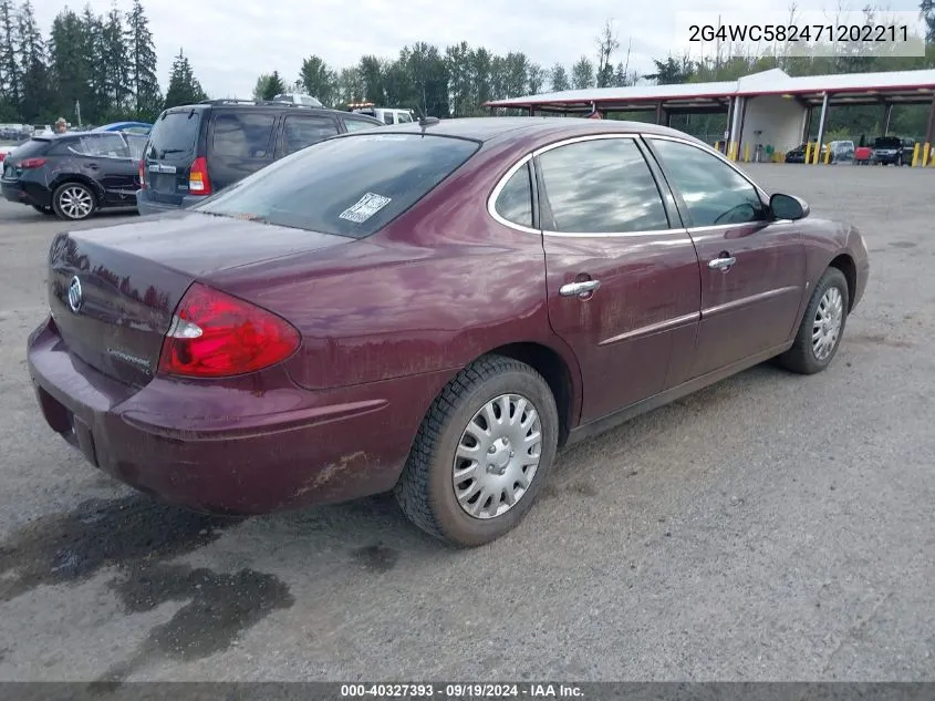 2007 Buick Lacrosse Cx VIN: 2G4WC582471202211 Lot: 40327393