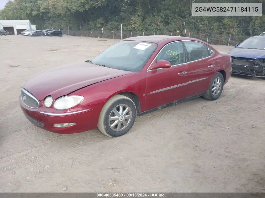 2007 Buick Lacrosse Cx VIN: 2G4WC582471184115 Lot: 40335489