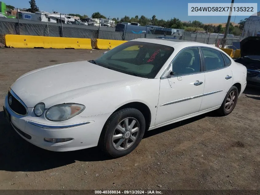 2007 Buick Lacrosse Cxl VIN: 2G4WD582X71135322 Lot: 40359834