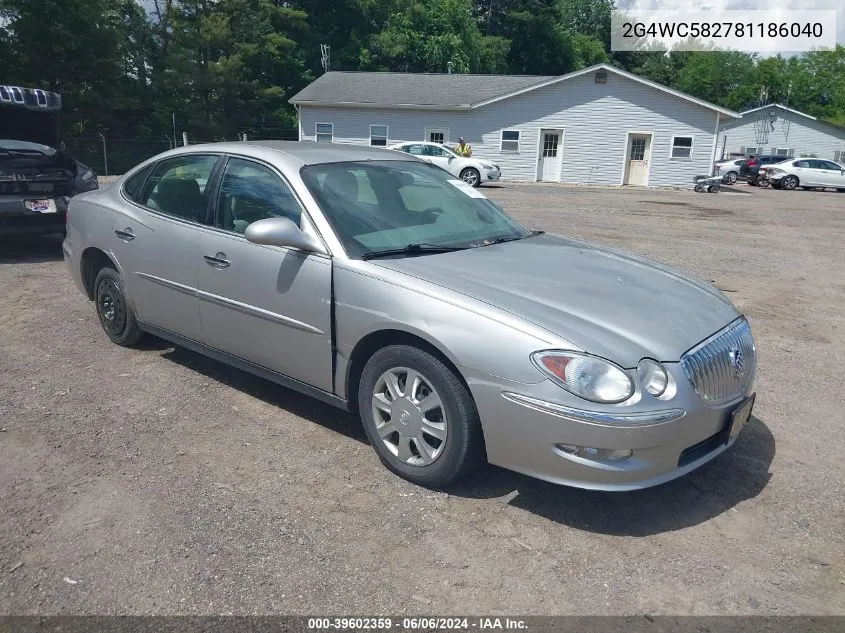 2G4WC582781186040 2008 Buick Lacrosse Cx