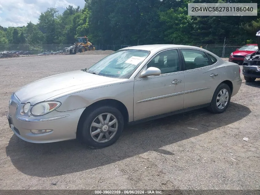 2G4WC582781186040 2008 Buick Lacrosse Cx