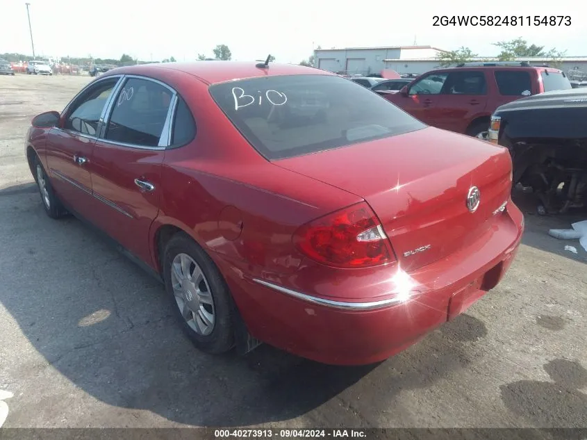 2008 Buick Lacrosse Cx VIN: 2G4WC582481154873 Lot: 40273913