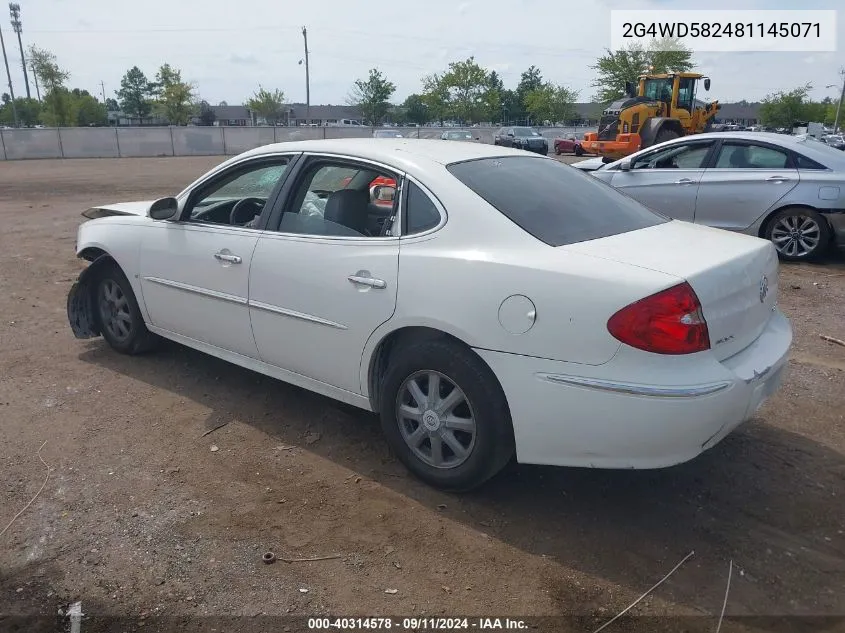 2G4WD582481145071 2008 Buick Lacrosse Cxl