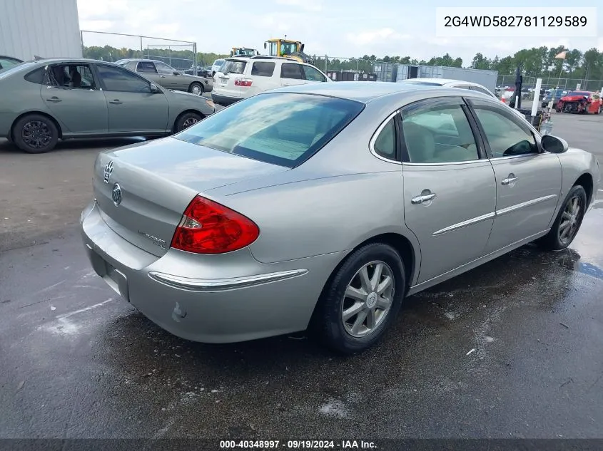 2008 Buick Lacrosse Cxl VIN: 2G4WD582781129589 Lot: 40348997