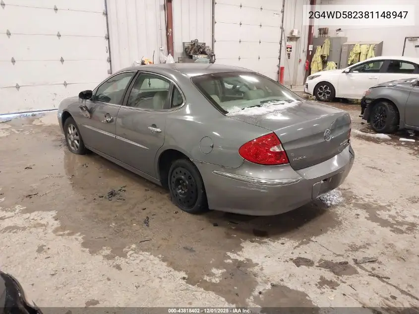 2G4WD582381148947 2008 Buick Lacrosse Cxl