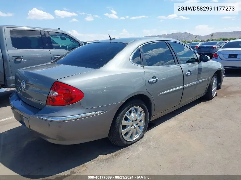 2009 Buick Lacrosse Cxl VIN: 2G4WD582991177273 Lot: 40177069