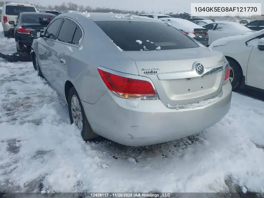 1G4GK5EG8AF121770 2010 Buick Lacrosse Cxl