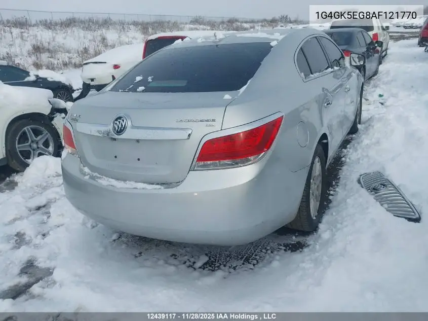 1G4GK5EG8AF121770 2010 Buick Lacrosse Cxl