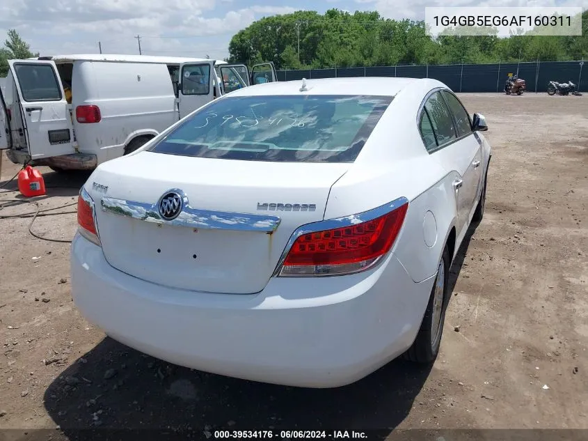 2010 Buick Lacrosse Cx VIN: 1G4GB5EG6AF160311 Lot: 39534176