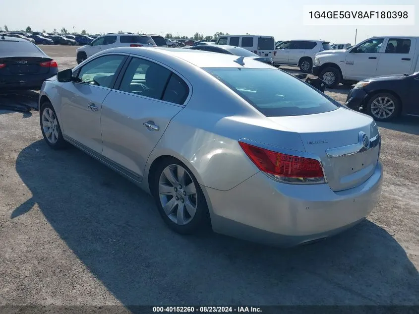 1G4GE5GV8AF180398 2010 Buick Lacrosse Cxs