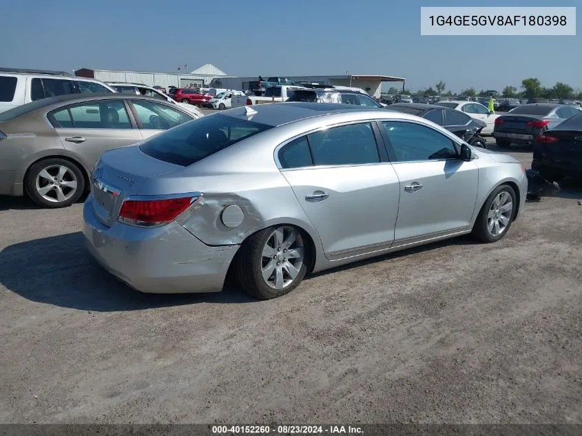 1G4GE5GV8AF180398 2010 Buick Lacrosse Cxs