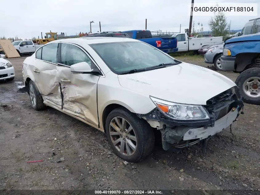 2010 Buick Lacrosse Cxl VIN: 1G4GD5GGXAF188104 Lot: 40199070