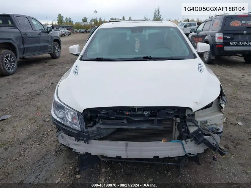 1G4GD5GGXAF188104 2010 Buick Lacrosse Cxl