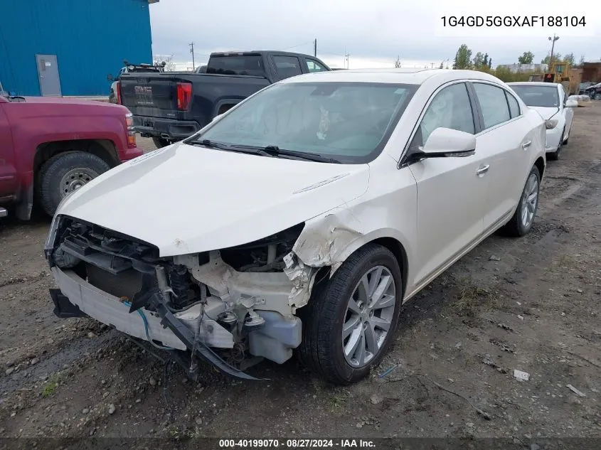 2010 Buick Lacrosse Cxl VIN: 1G4GD5GGXAF188104 Lot: 40199070