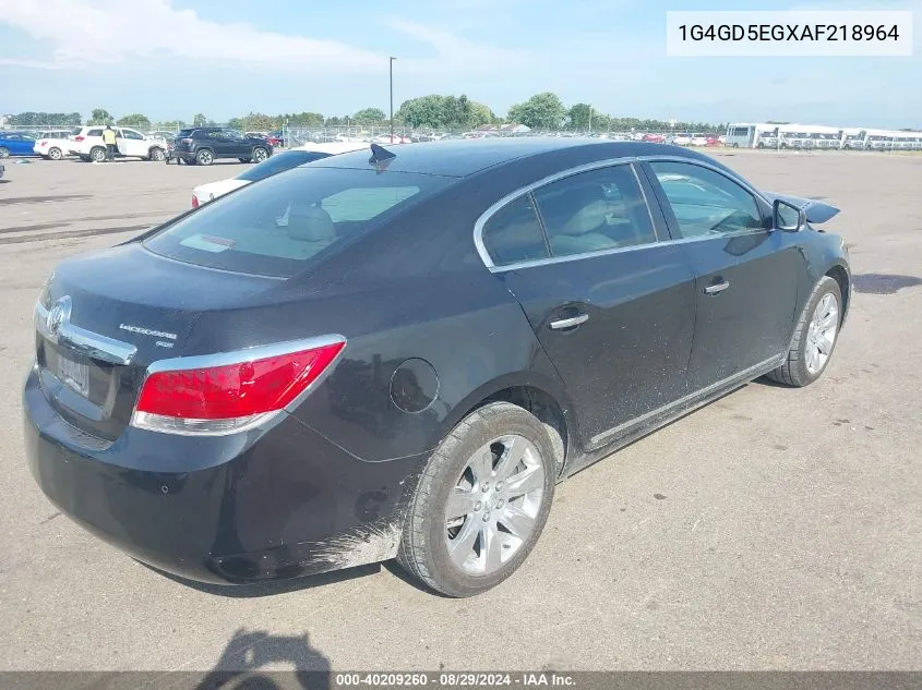 1G4GD5EGXAF218964 2010 Buick Lacrosse Cxl