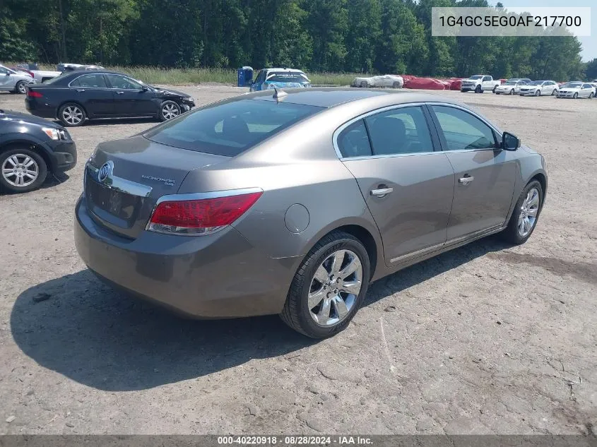 2010 Buick Lacrosse Cxl VIN: 1G4GC5EG0AF217700 Lot: 40220918