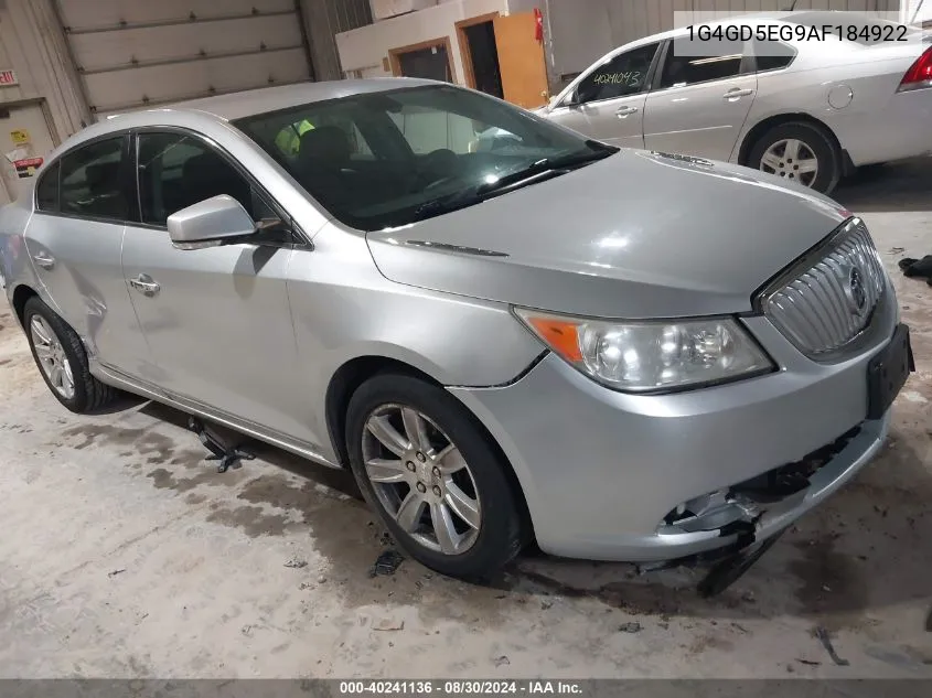 2010 Buick Lacrosse Cxl VIN: 1G4GD5EG9AF184922 Lot: 40241136