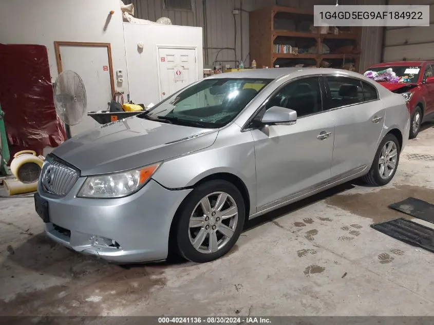 2010 Buick Lacrosse Cxl VIN: 1G4GD5EG9AF184922 Lot: 40241136