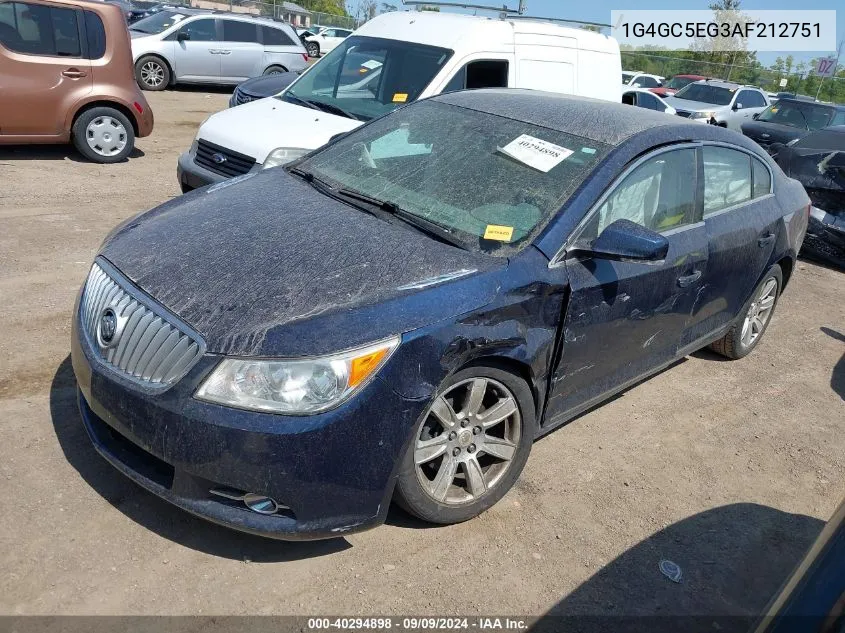 2010 Buick Lacrosse Cxl VIN: 1G4GC5EG3AF212751 Lot: 40294898