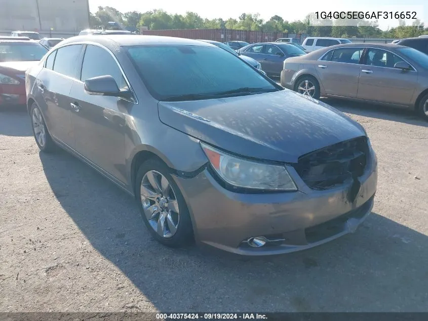 1G4GC5EG6AF316652 2010 Buick Lacrosse Cxl