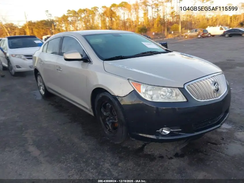 1G4GB5EG5AF115599 2010 Buick Lacrosse Cx