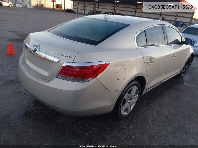 1G4GB5EG5AF115599 2010 Buick Lacrosse Cx