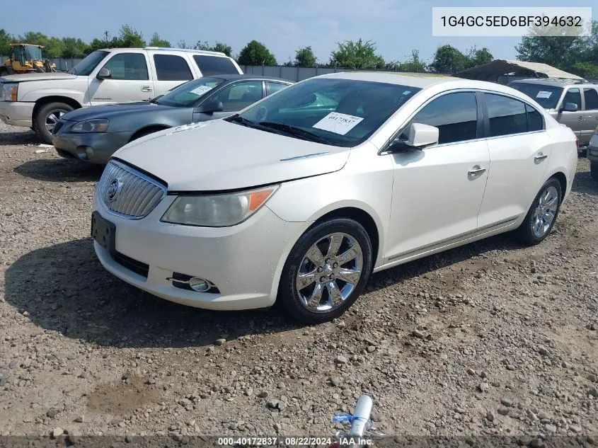 2011 Buick Lacrosse Cxl VIN: 1G4GC5ED6BF394632 Lot: 40172837