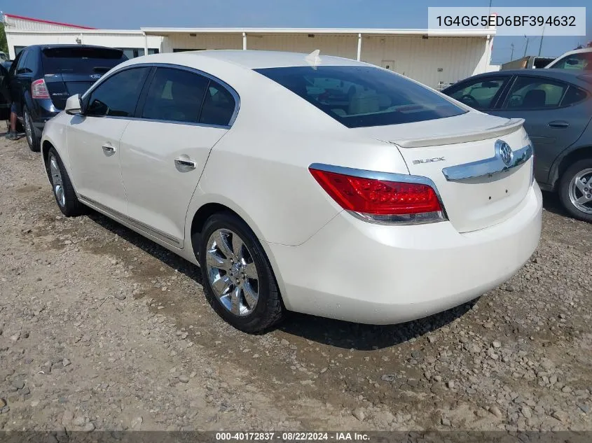 2011 Buick Lacrosse Cxl VIN: 1G4GC5ED6BF394632 Lot: 40172837