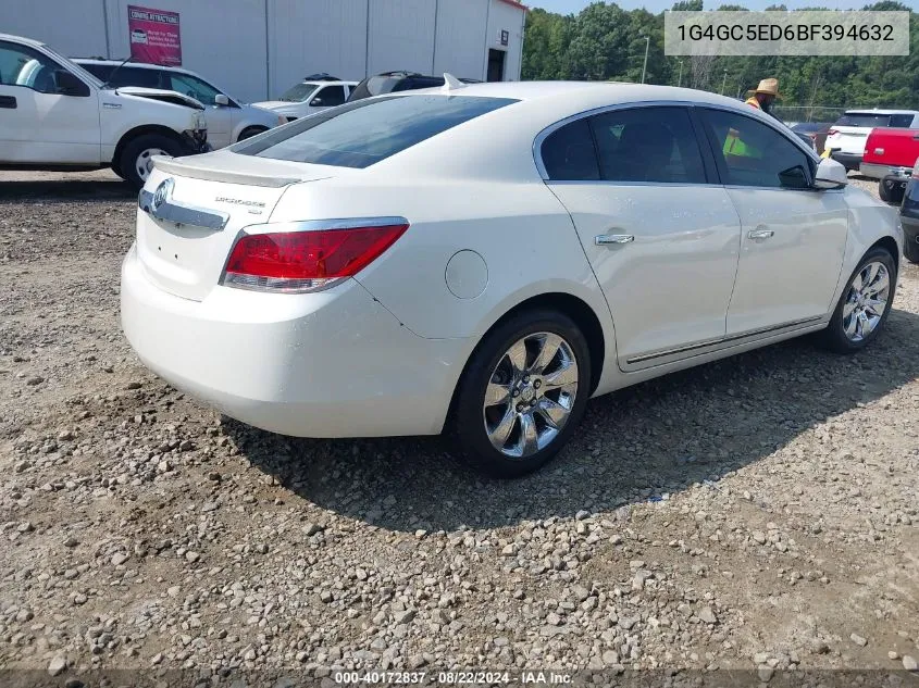 2011 Buick Lacrosse Cxl VIN: 1G4GC5ED6BF394632 Lot: 40172837