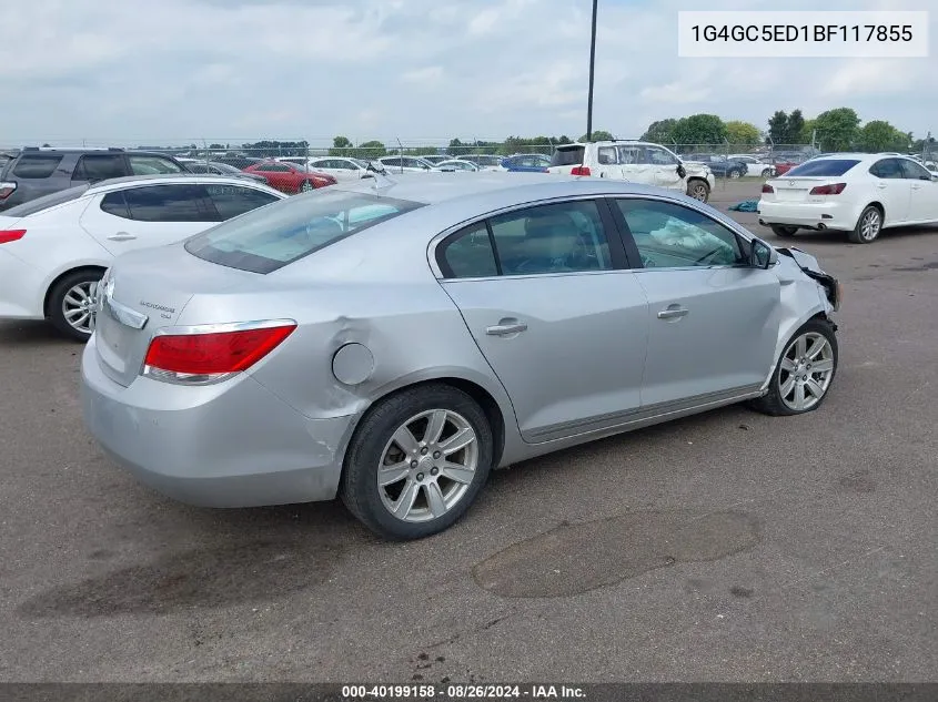 2011 Buick Lacrosse Cxl VIN: 1G4GC5ED1BF117855 Lot: 40199158